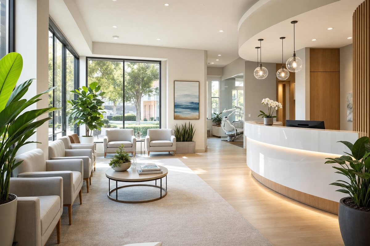 Welcoming Modern Dental Clinic Reception Serving The Katy Houston Area