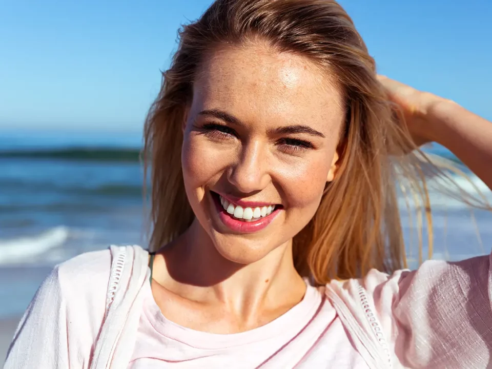 Brightened smile after cosmetic teeth whitening in Katy TX